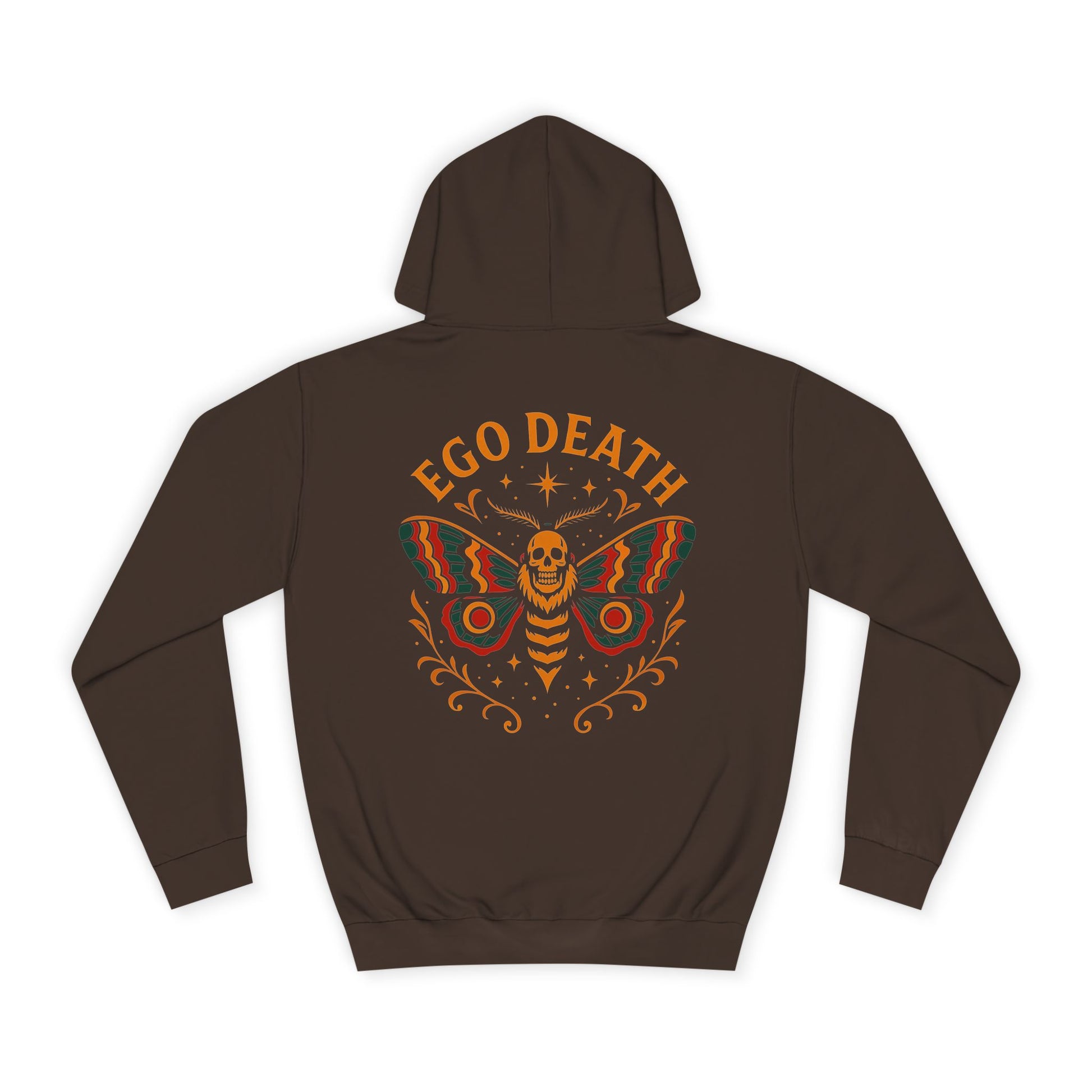 Ego Death Unisex College Hoodie, Death Moth, Comfortable Layering, Unique Hoodie Gift, Casual Streetwear