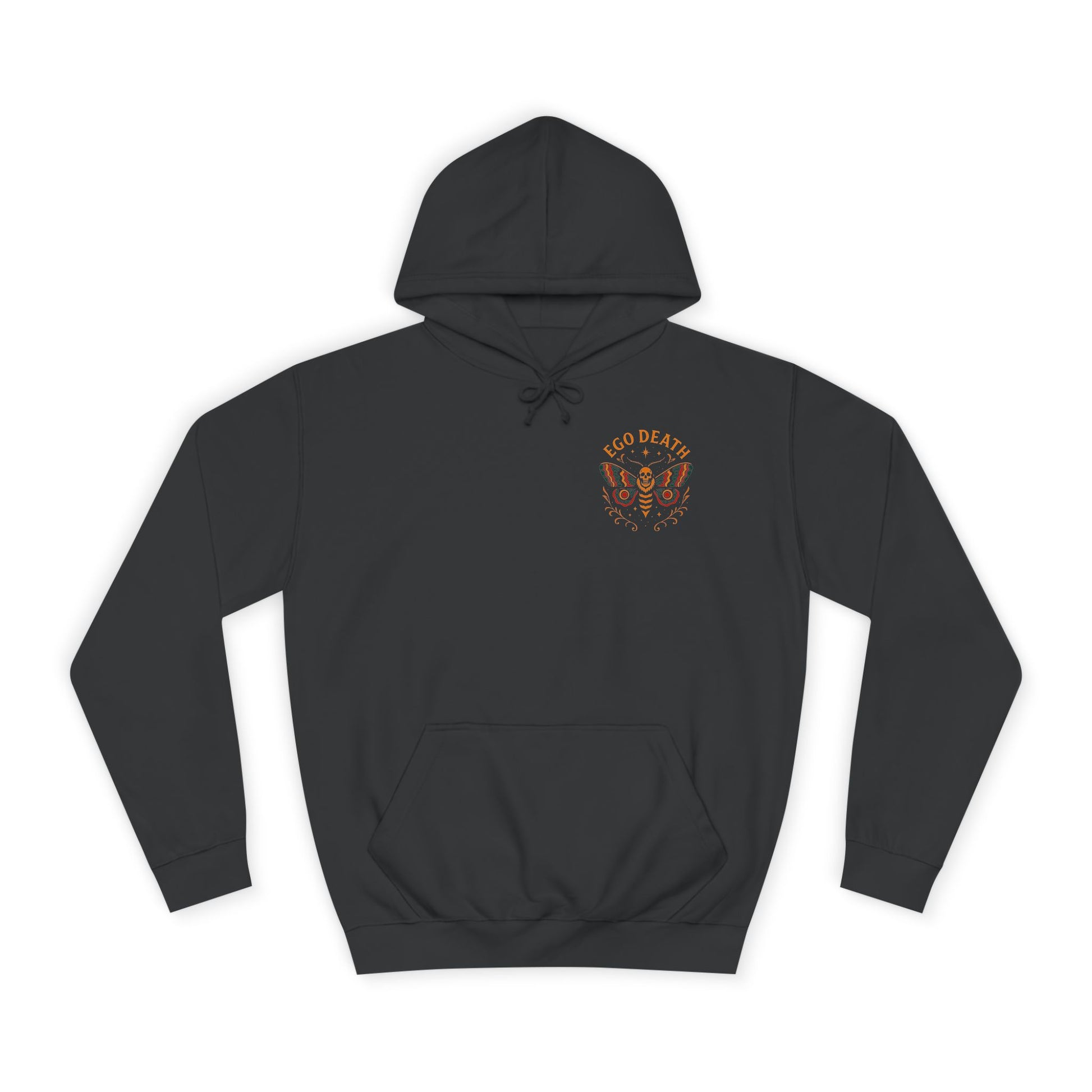Ego Death Unisex College Hoodie, Death Moth, Comfortable Layering, Unique Hoodie Gift, Casual Streetwear