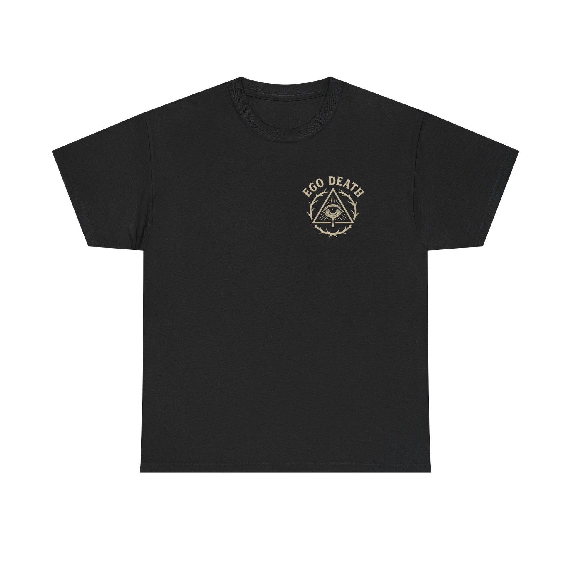 Ego Death® Crown Skull T Shirt, Bearded Skull Tattoo Style Tee, Old School Tattoo Shirt, Black Unisex Streetwear T Shirt