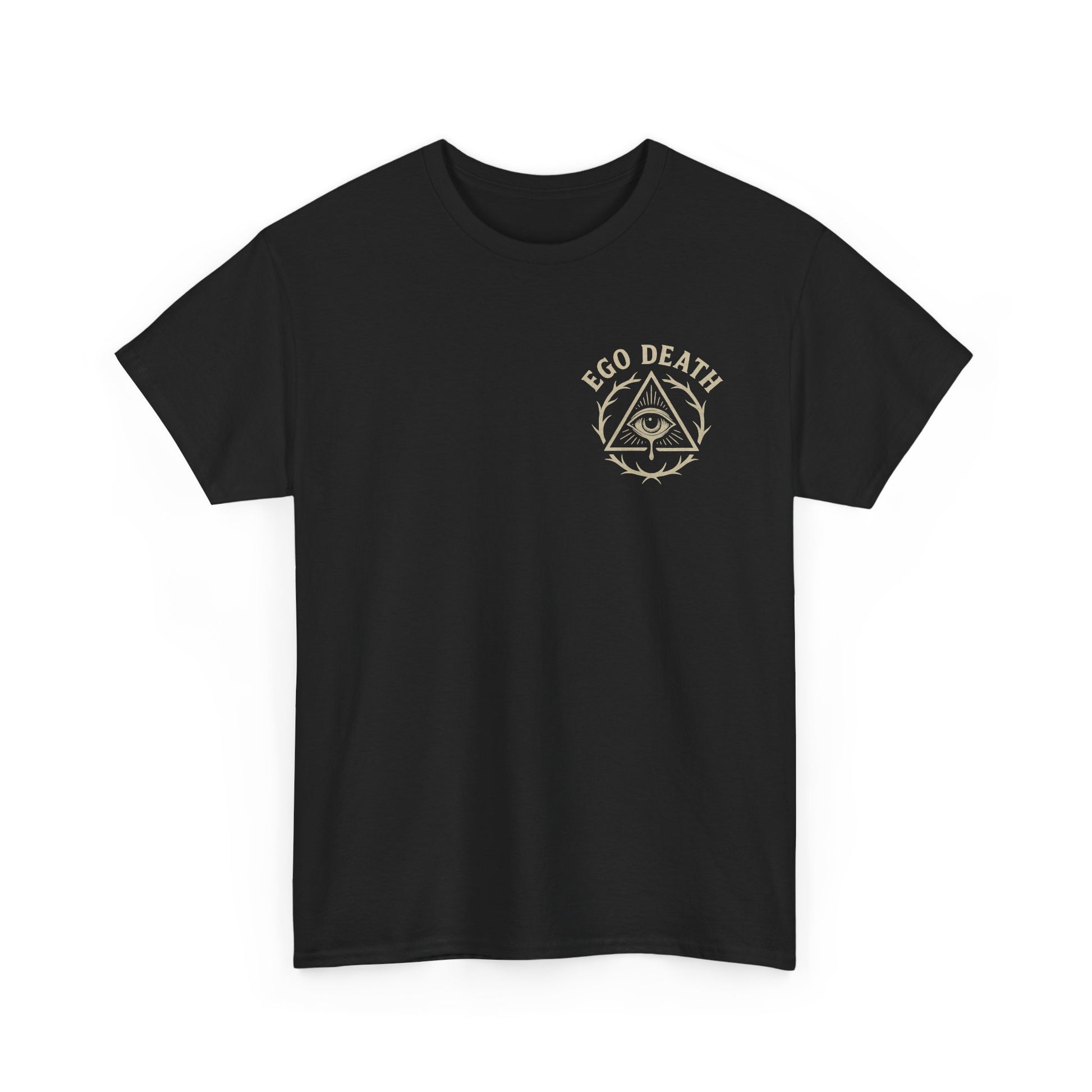 Ego Death® Crown Skull T Shirt, Bearded Skull Tattoo Style Tee, Old School Tattoo Shirt, Black Unisex Streetwear T Shirt