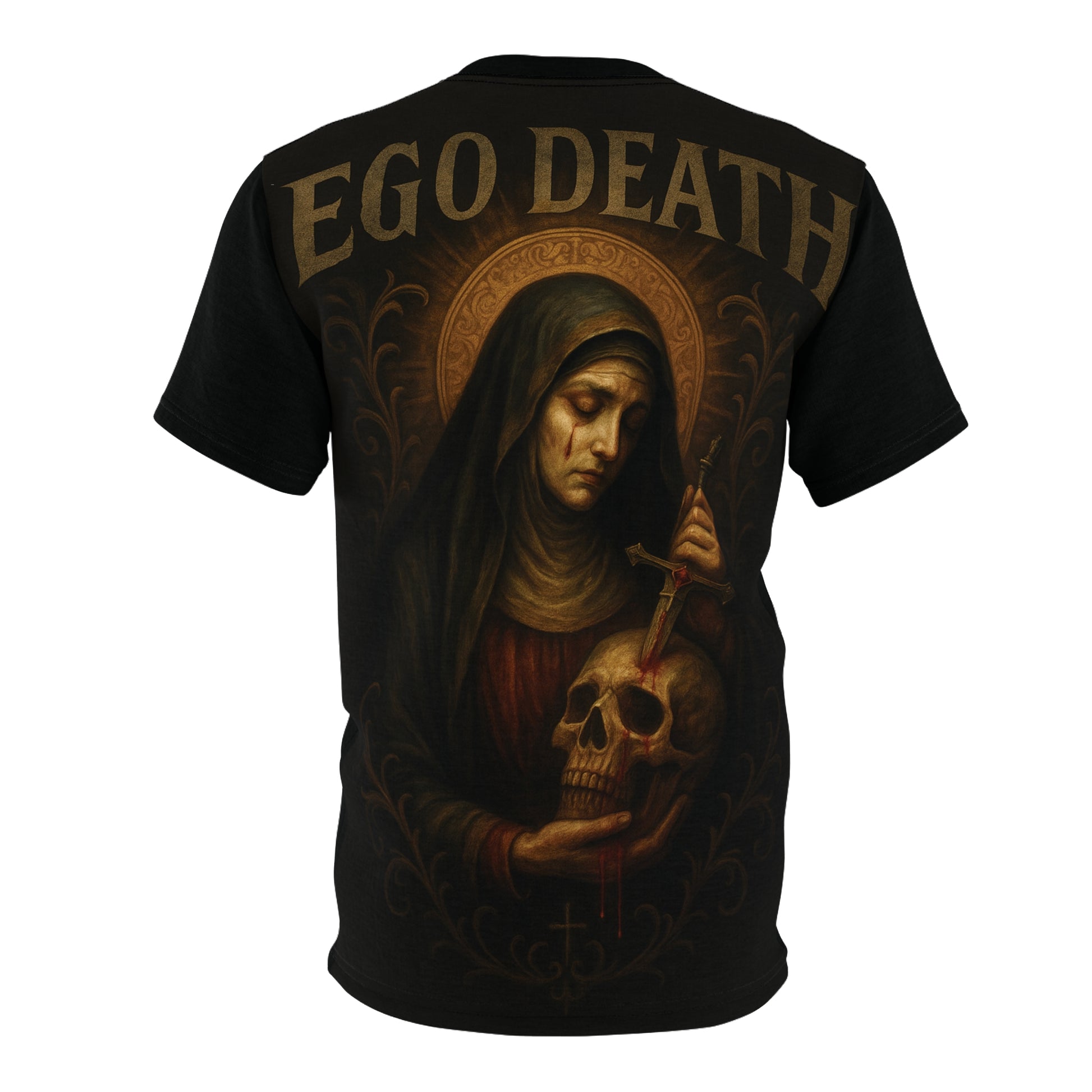 Unisex Cut & Sew Tee,-  Saint of the Sacred End – Occult Series T-Shirt