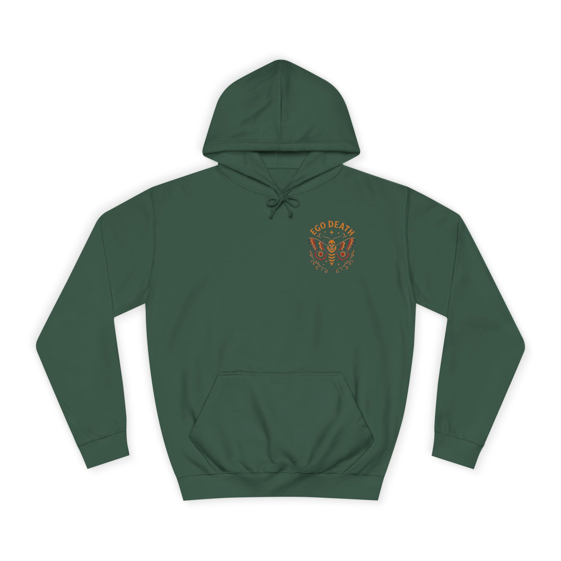 Ego Death Unisex College Hoodie, Death Moth, Comfortable Layering, Unique Hoodie Gift, Casual Streetwear