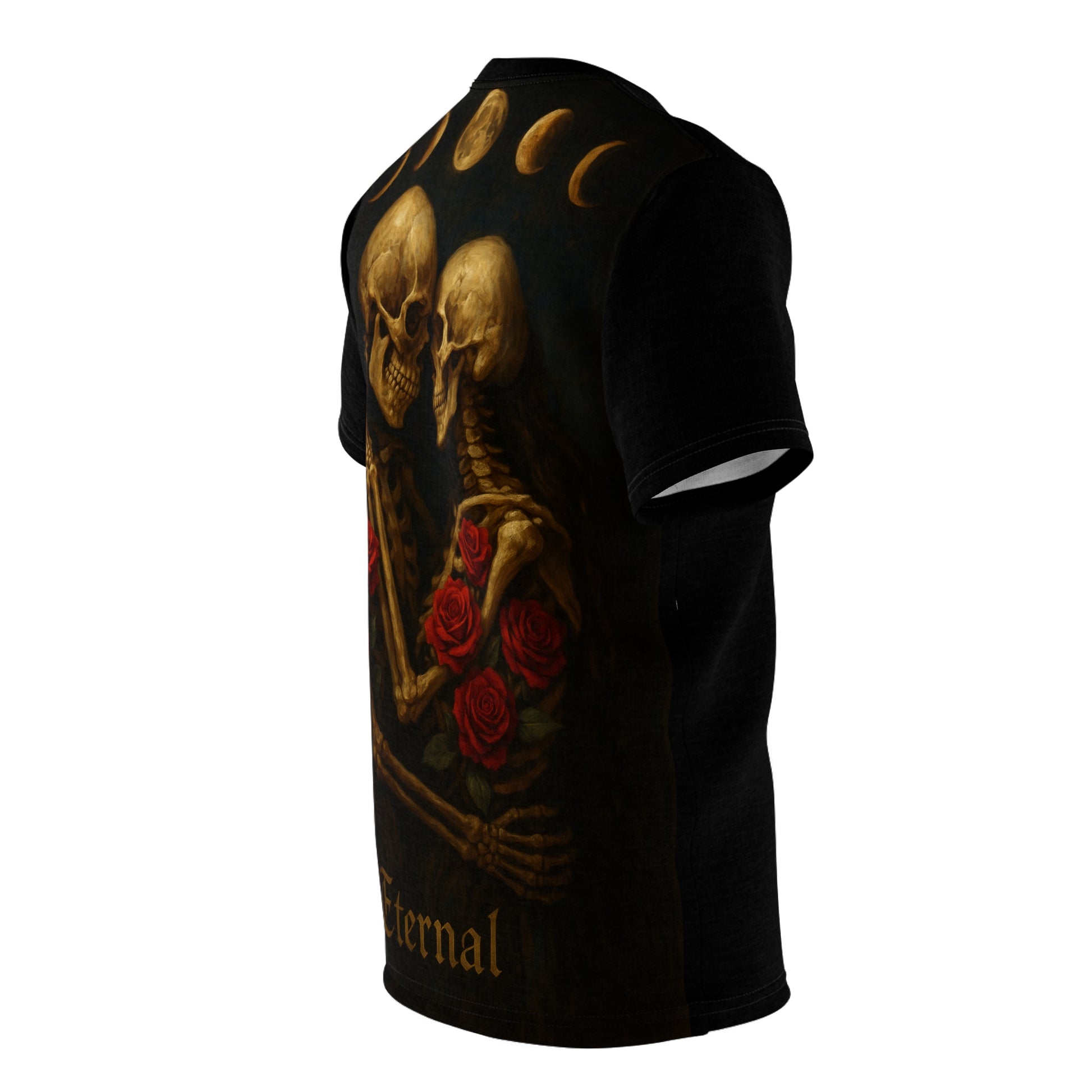 The Lovers End.  Gothic Skeleton Rose T-shirt