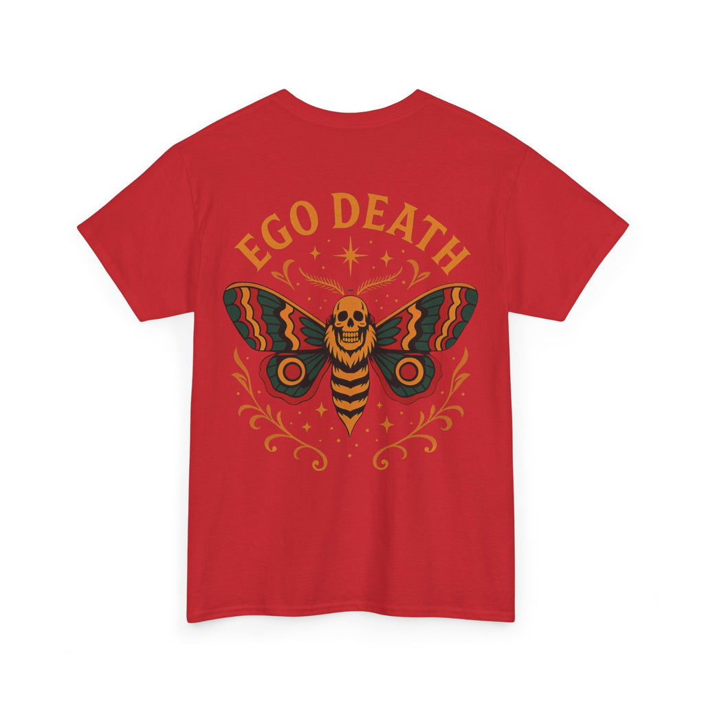 Ego Death™ Moth T-Shirt, Bold Psychedelic Skull Moth Tee, Tattoo Style Streetwear, Unisex Alternative Graphic Shirt