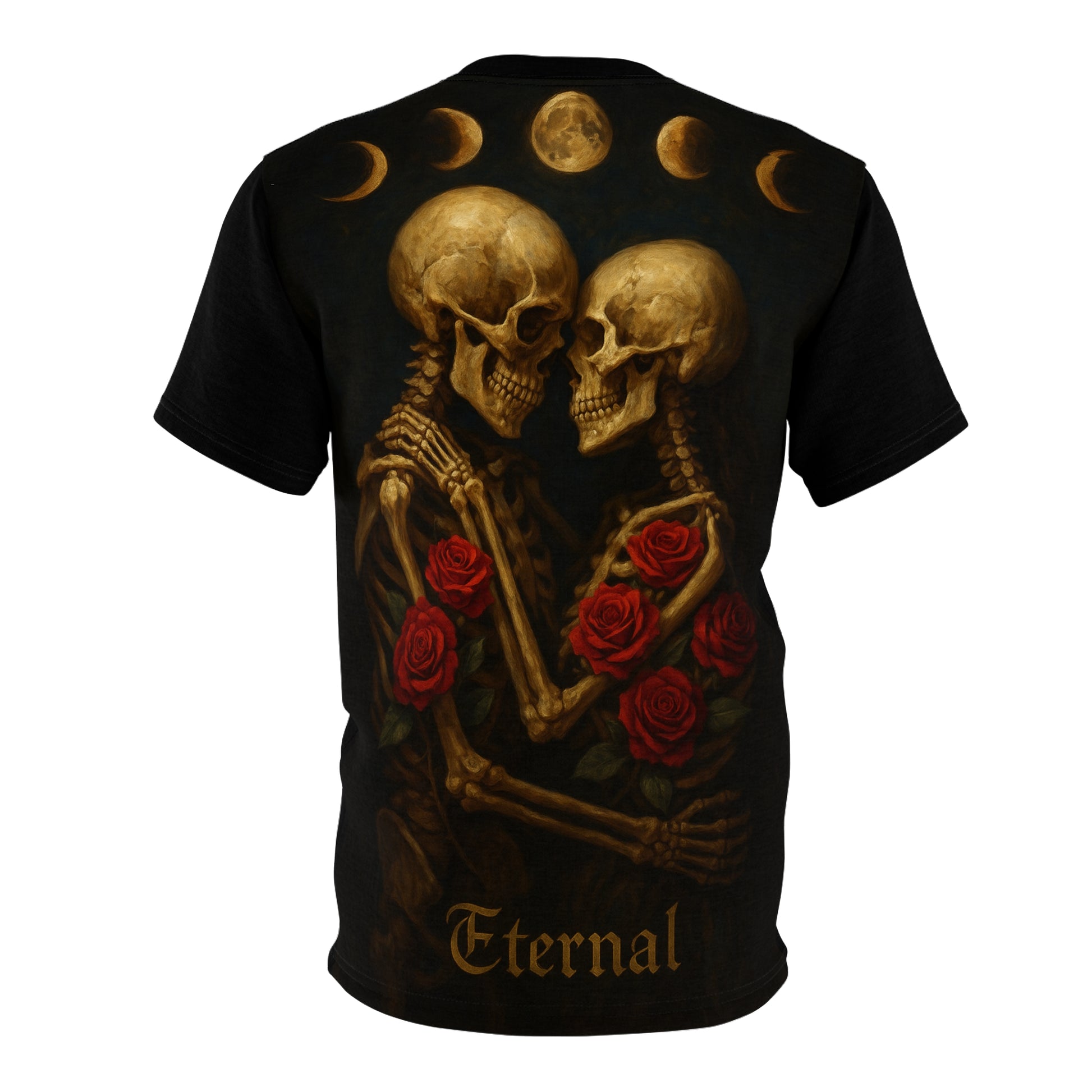 The Lovers End.  Gothic Skeleton Rose T-shirt