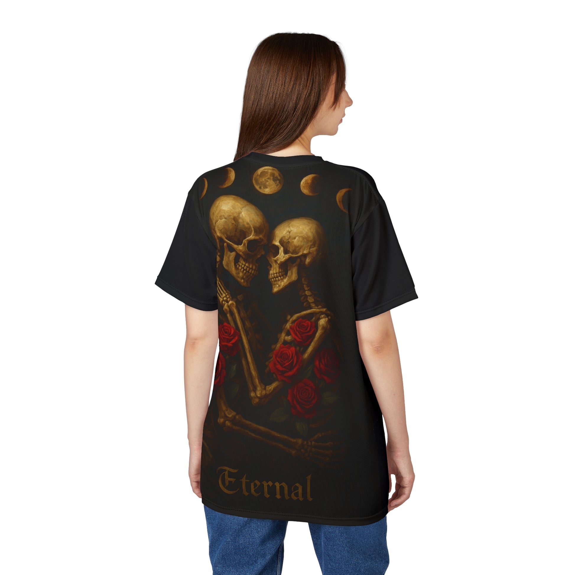 The Lovers End.  Gothic Skeleton Rose T-shirt