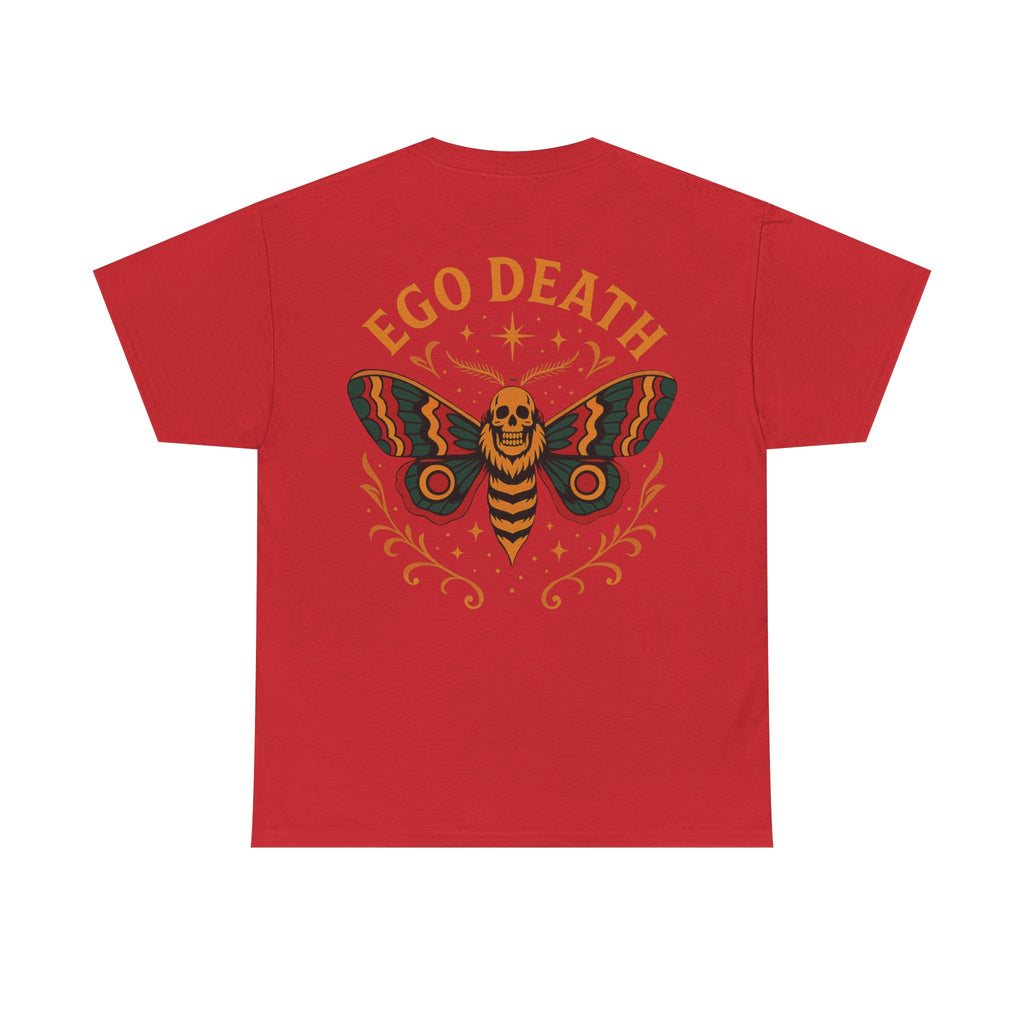 Ego Death™ Moth T-Shirt, Bold Psychedelic Skull Moth Tee, Tattoo Style Streetwear, Unisex Alternative Graphic Shirt