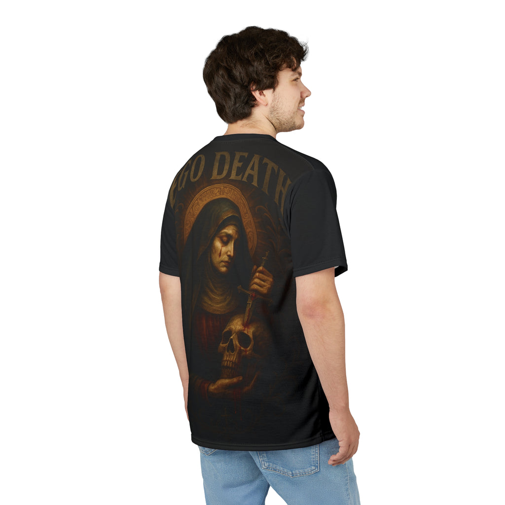 Unisex Cut & Sew Tee,-  Saint of the Sacred End – Occult Series T-Shirt
