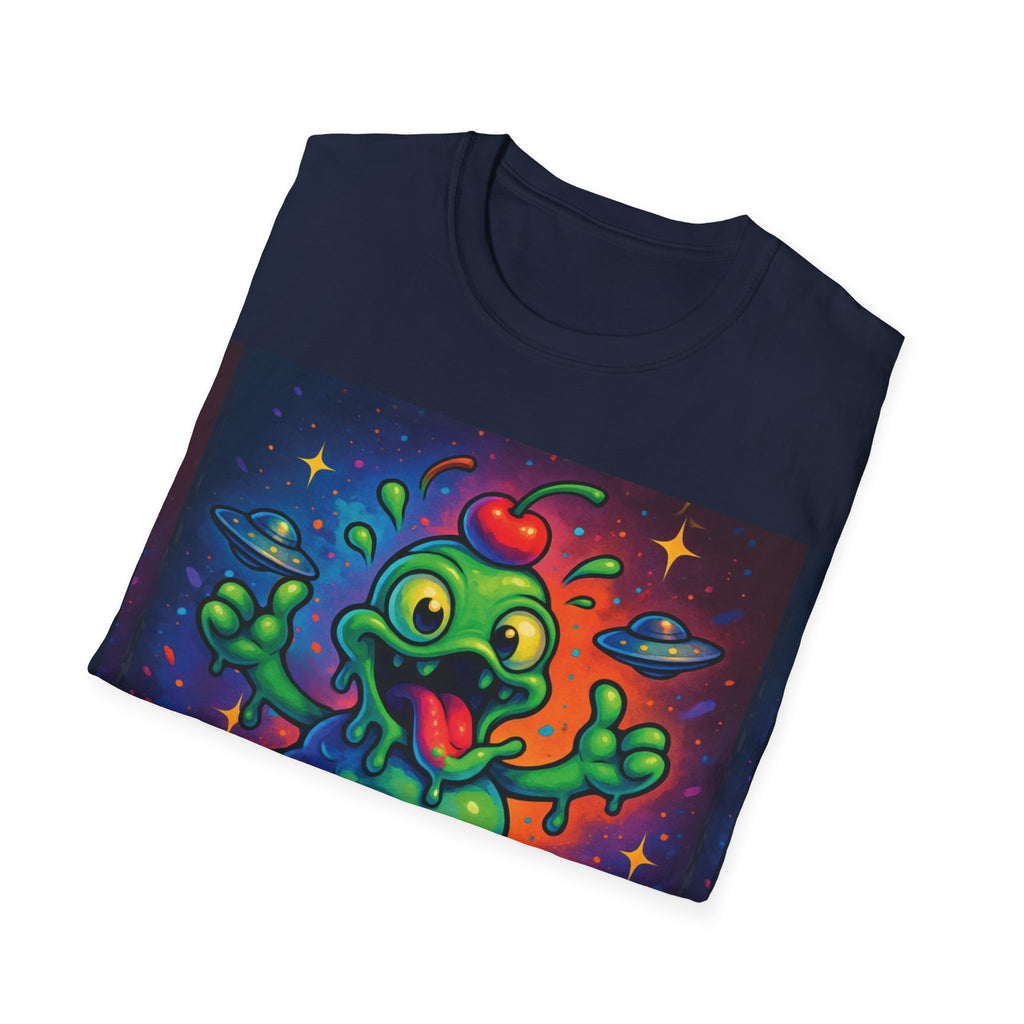 Cosmic Cone Alien, Ego Death® Neon Ice Cream T-Shirt