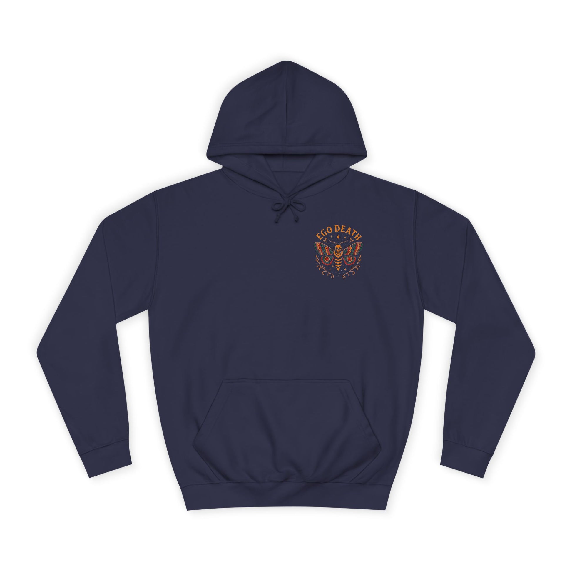 Ego Death Unisex College Hoodie, Death Moth, Comfortable Layering, Unique Hoodie Gift, Casual Streetwear