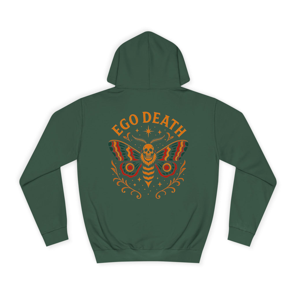 Ego Death Unisex College Hoodie, Death Moth, Comfortable Layering, Unique Hoodie Gift, Casual Streetwear