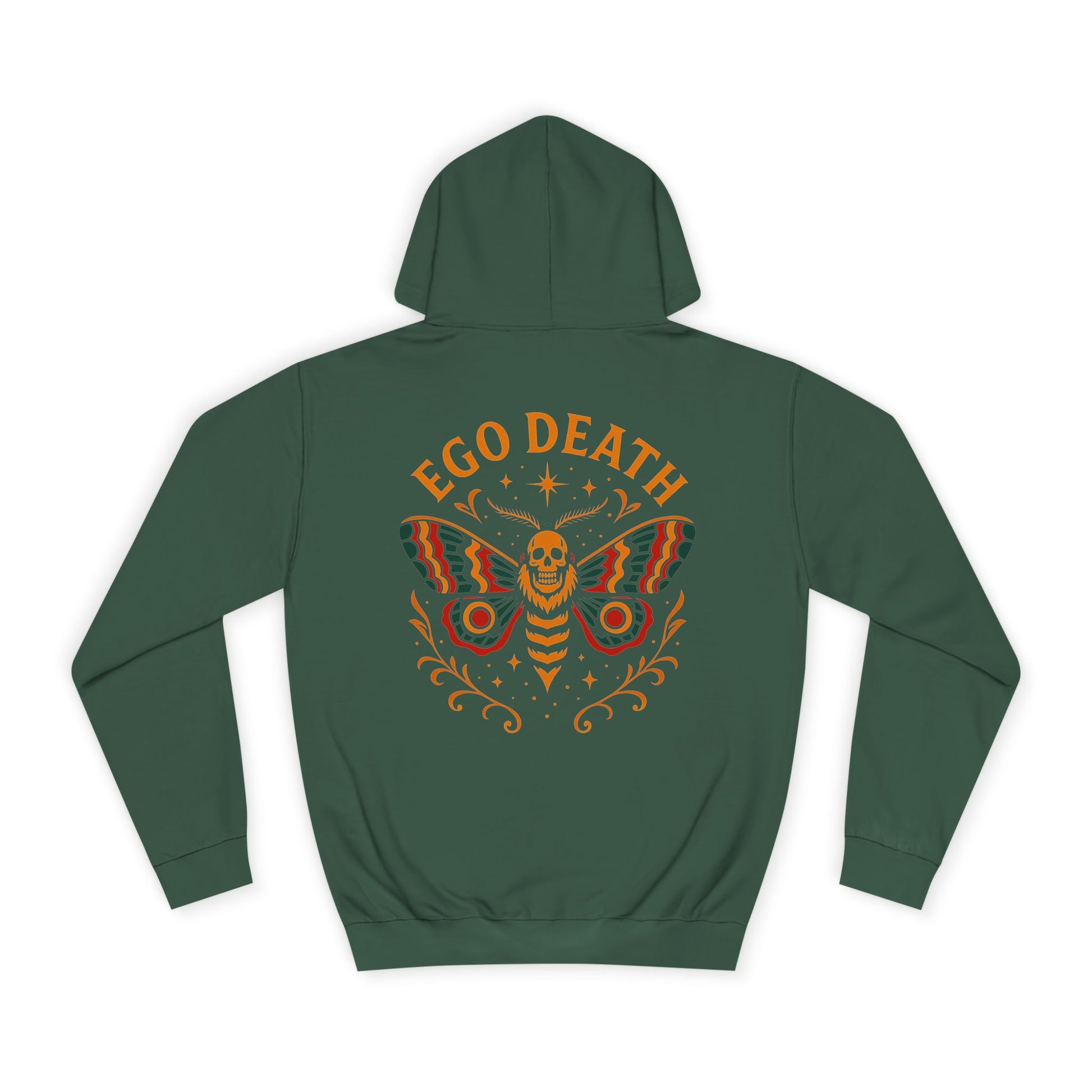 Ego Death Unisex College Hoodie, Death Moth, Comfortable Layering, Unique Hoodie Gift, Casual Streetwear