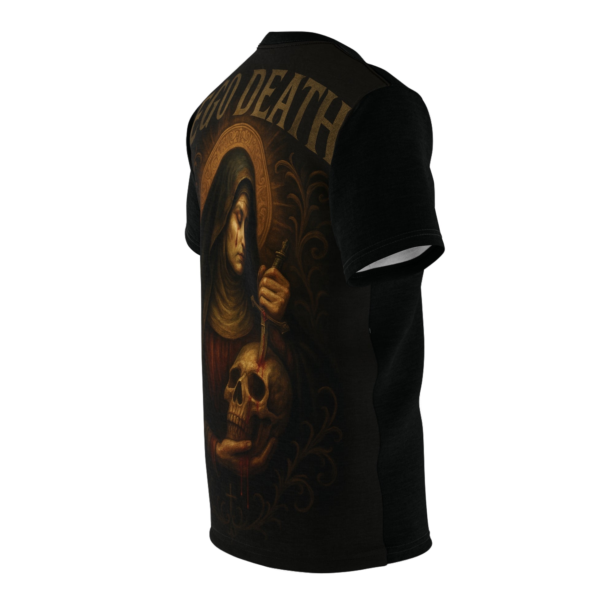 Unisex Cut & Sew Tee,-  Saint of the Sacred End – Occult Series T-Shirt