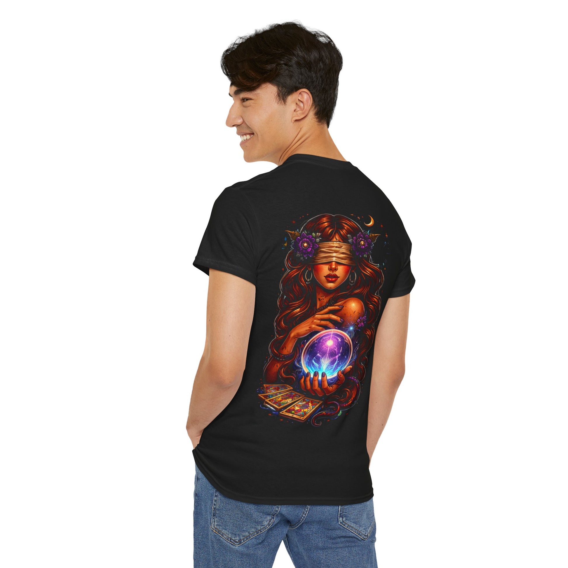 The Blind Seer Tee — Mystic Crystal Ball Tarot Graphic T-Shirt