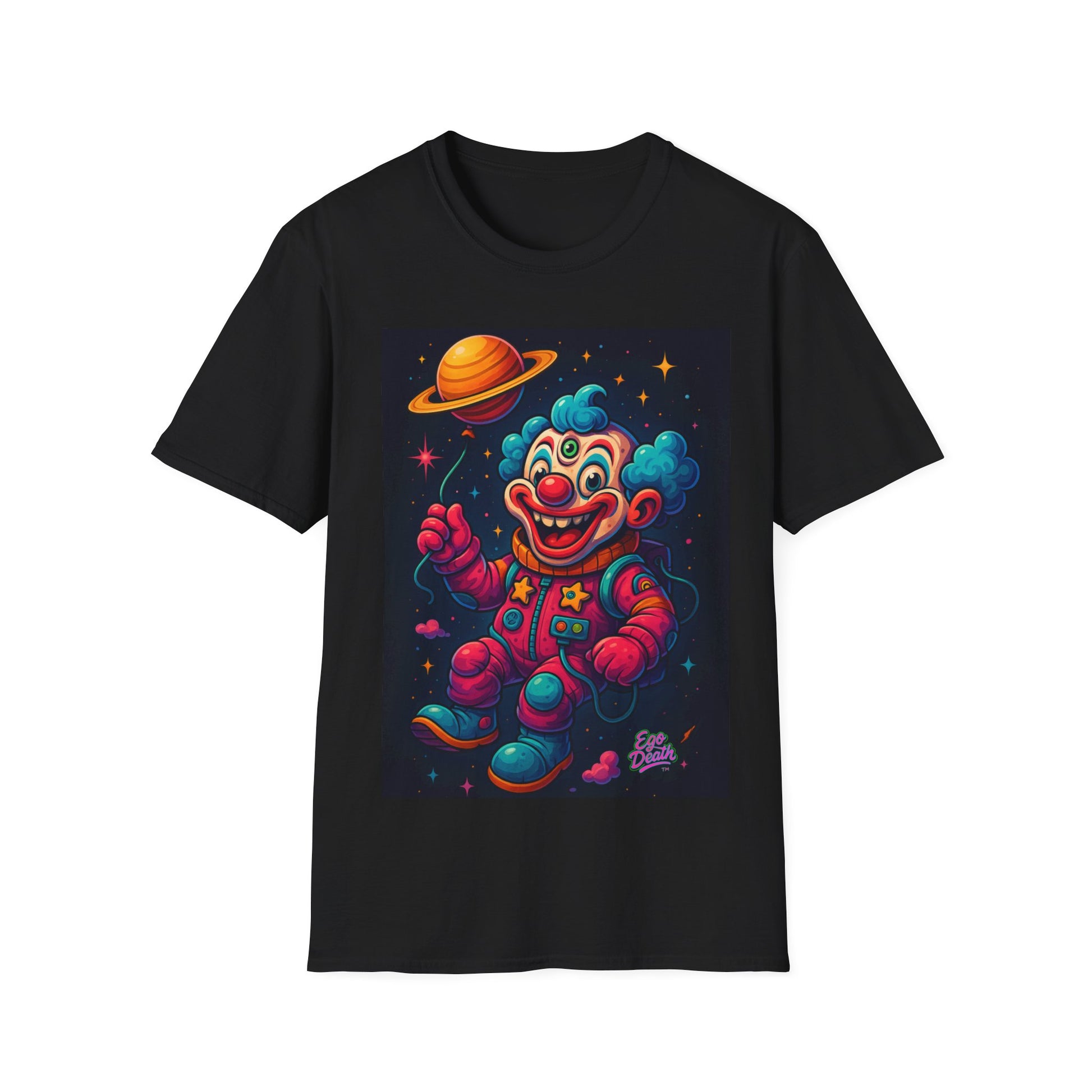 Space Clown Explorer – Ego Death® Cosmic Streetwear T-Shirt