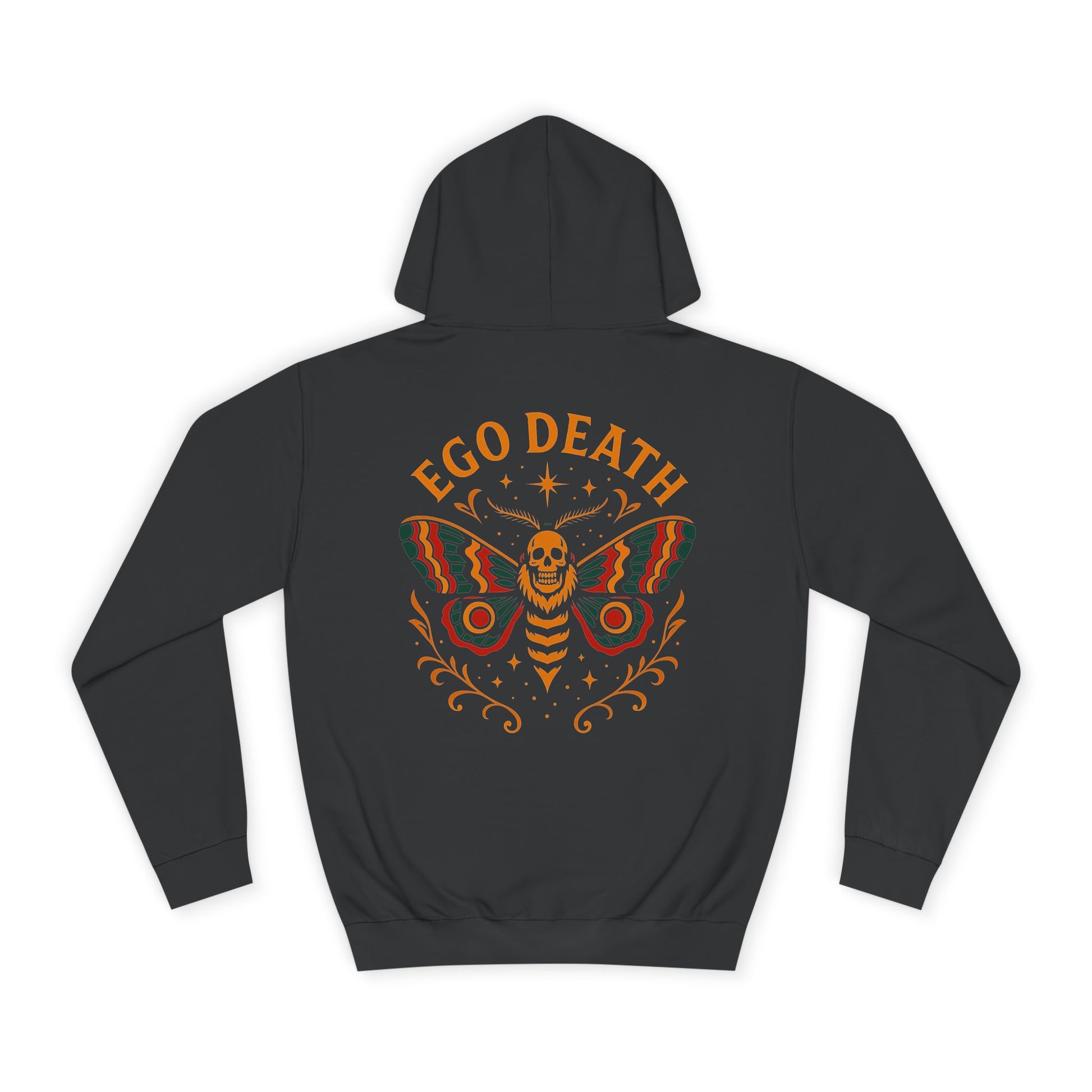 Ego Death Unisex College Hoodie, Death Moth, Comfortable Layering, Unique Hoodie Gift, Casual Streetwear
