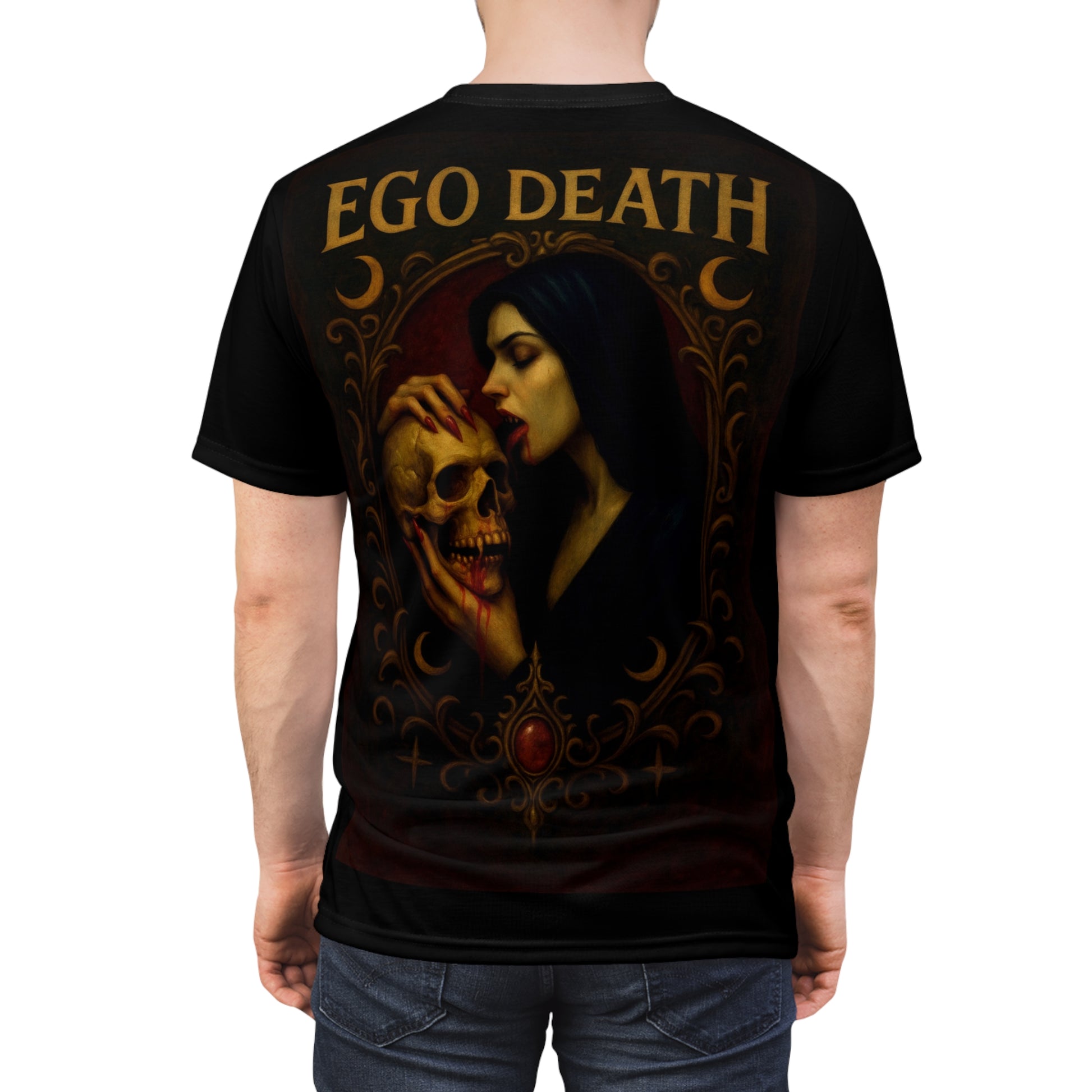 Gothic Vampire Nun T-Shirt | Dark Art Graphic Tee | Occult Skull Shirt | Ego Death Clothing | Alternative Streetwear | Horror Aesthetic