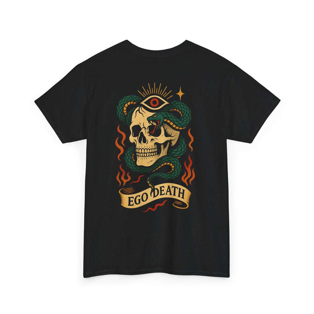 Ego Death® Unisex Cotton Tee - Edgy Graphic T-Shirt, Alternative Fashion, Gift for Him/Her, Streetwear, tattoo art inspired.