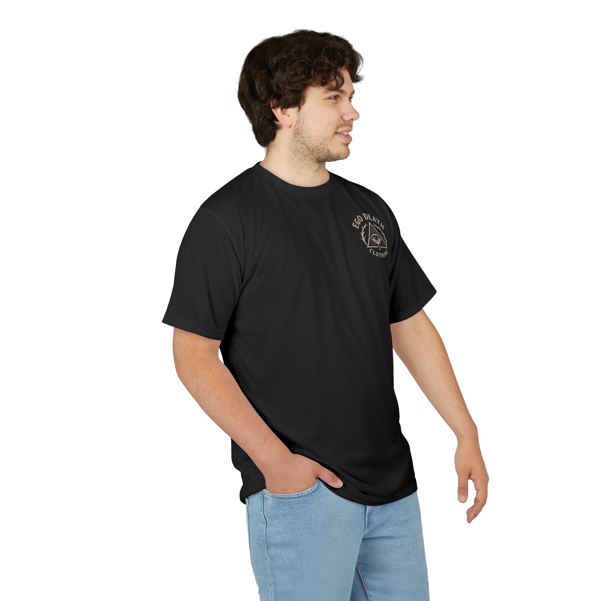 Unisex Cut & Sew Tee,-  Saint of the Sacred End – Occult Series T-Shirt