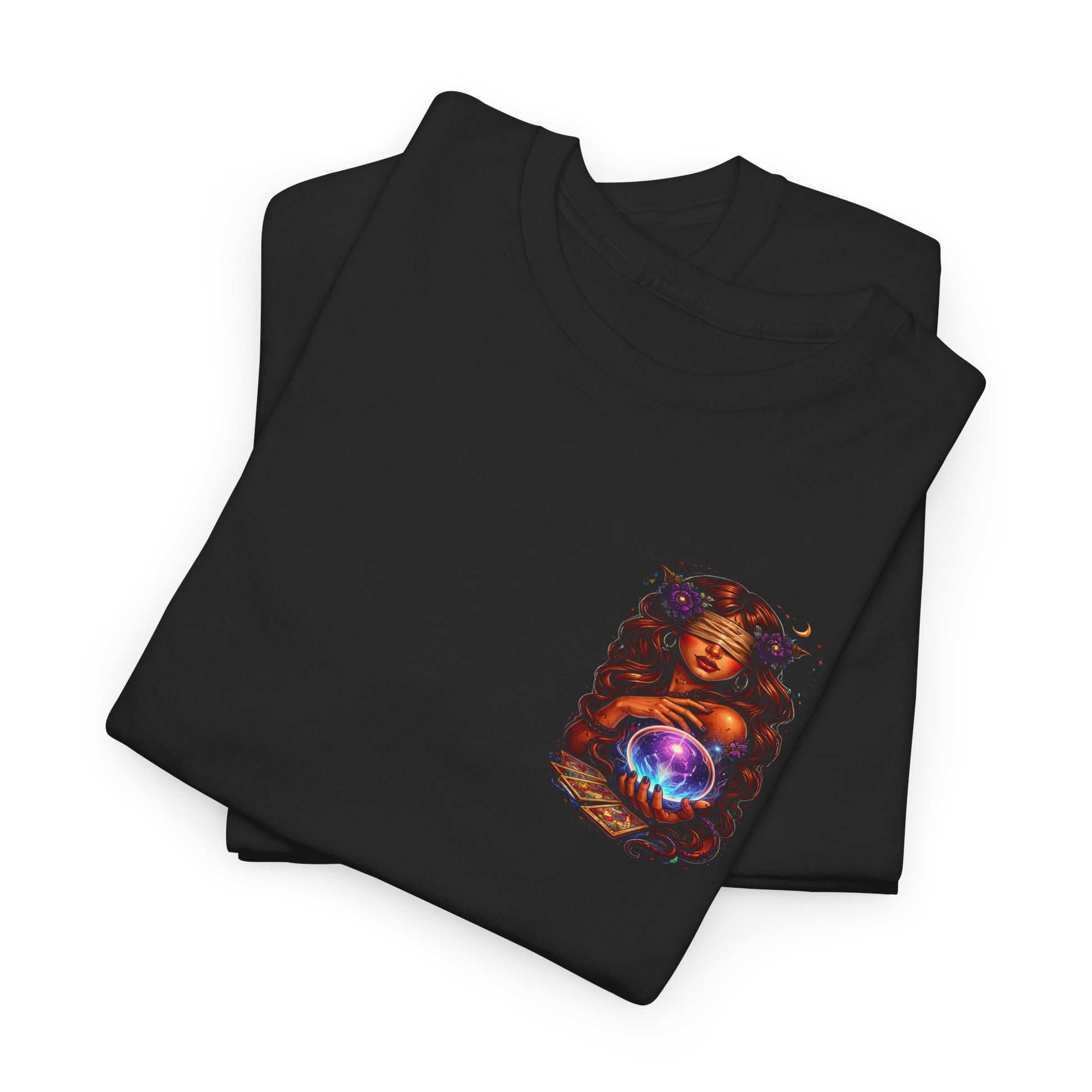 The Blind Seer Tee — Mystic Crystal Ball Tarot Graphic T-Shirt