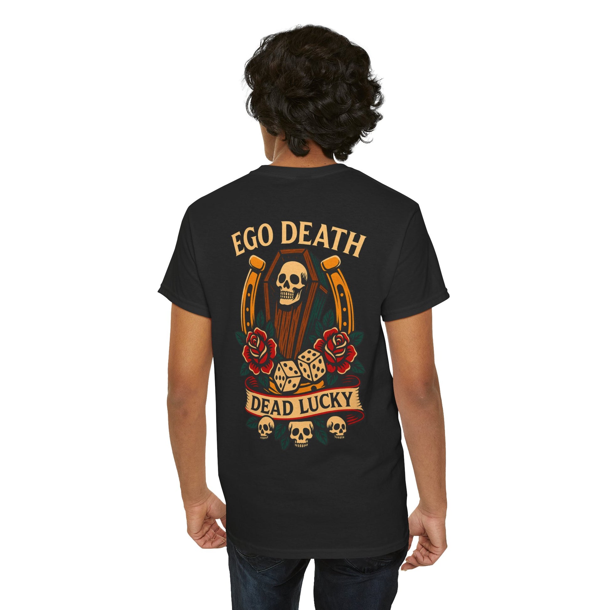 Ego Death® Dead Lucky Tattoo-Inspired Graphic T-Shirt