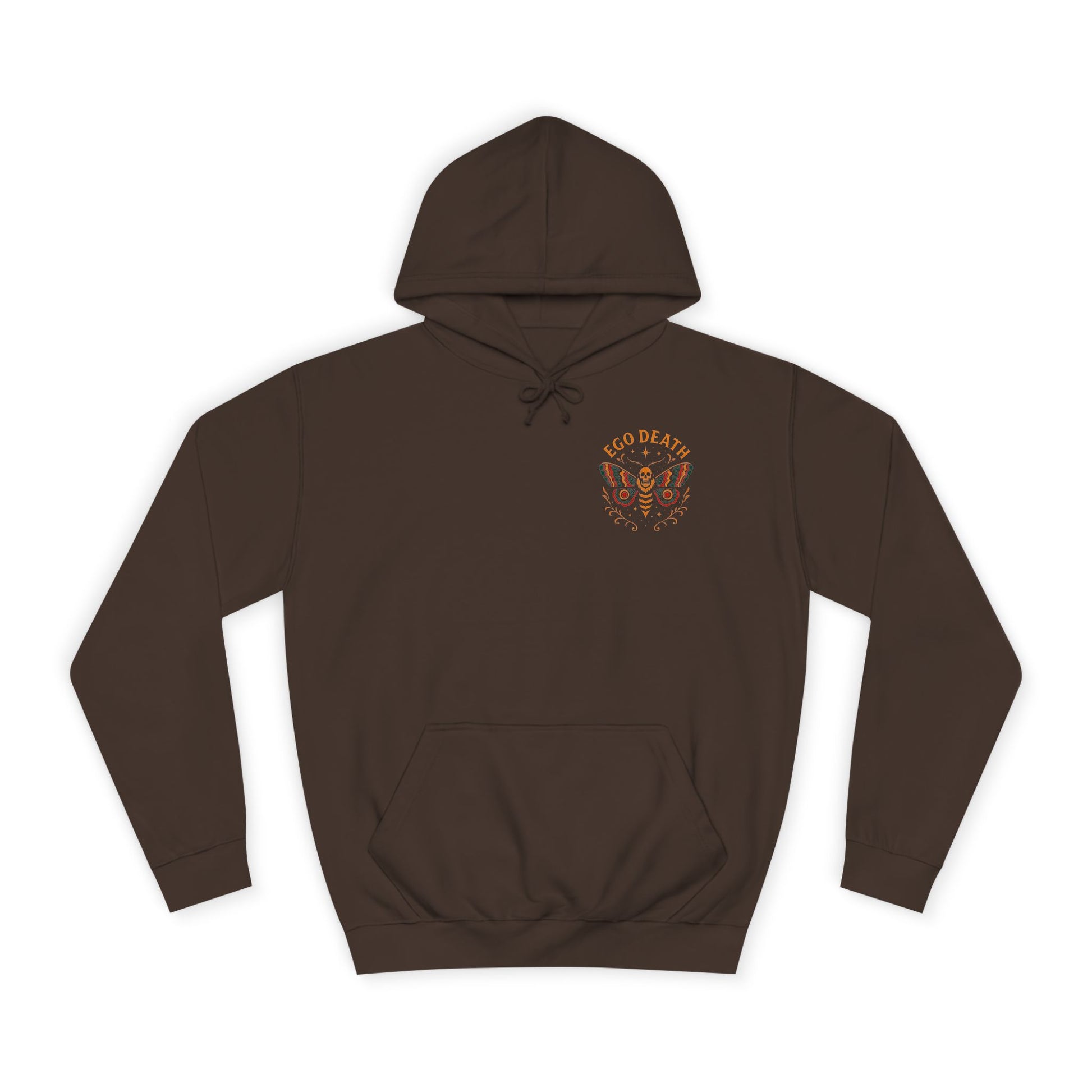 Ego Death Unisex College Hoodie, Death Moth, Comfortable Layering, Unique Hoodie Gift, Casual Streetwear