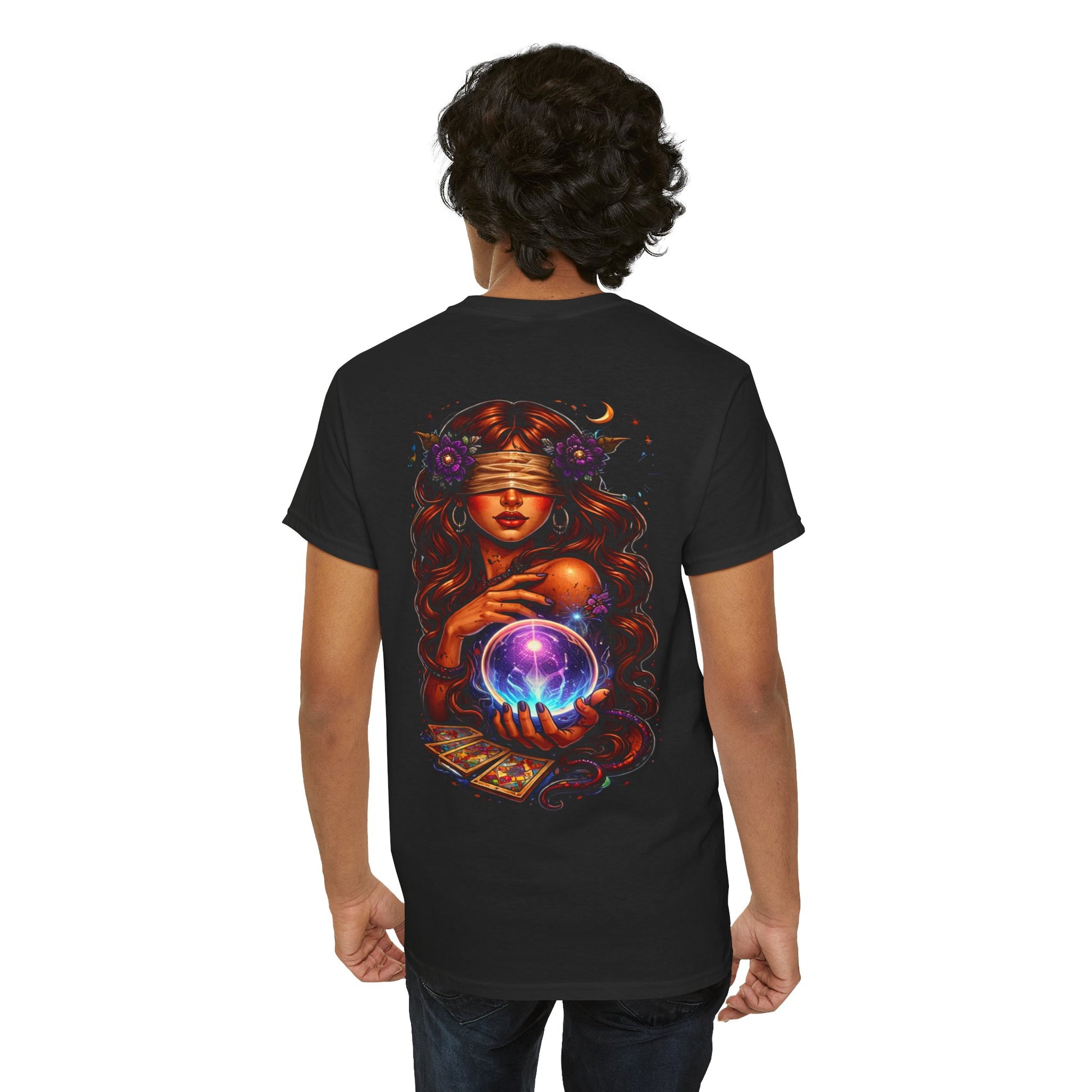The Blind Seer Tee — Mystic Crystal Ball Tarot Graphic T-Shirt