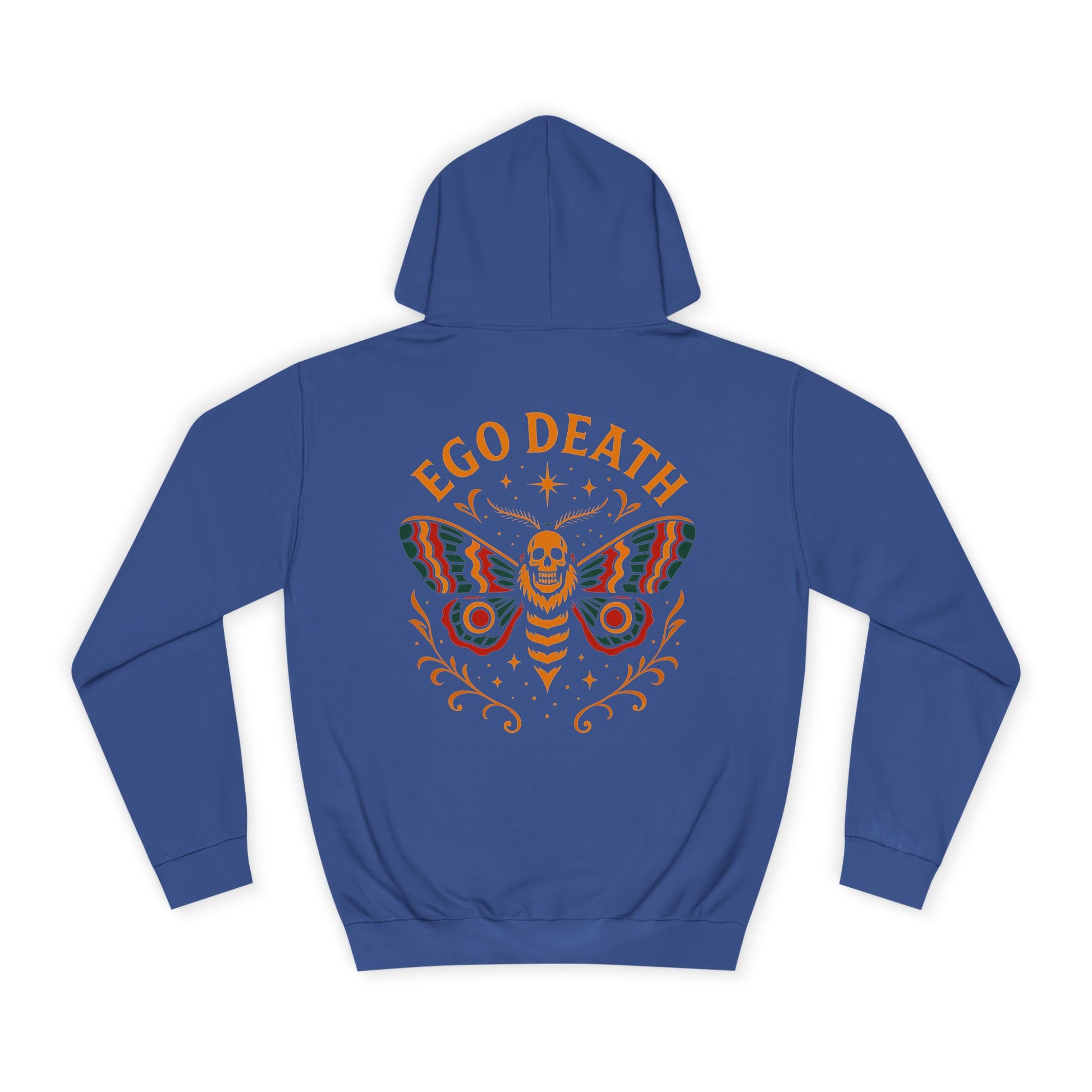 Ego Death Unisex College Hoodie, Death Moth, Comfortable Layering, Unique Hoodie Gift, Casual Streetwear