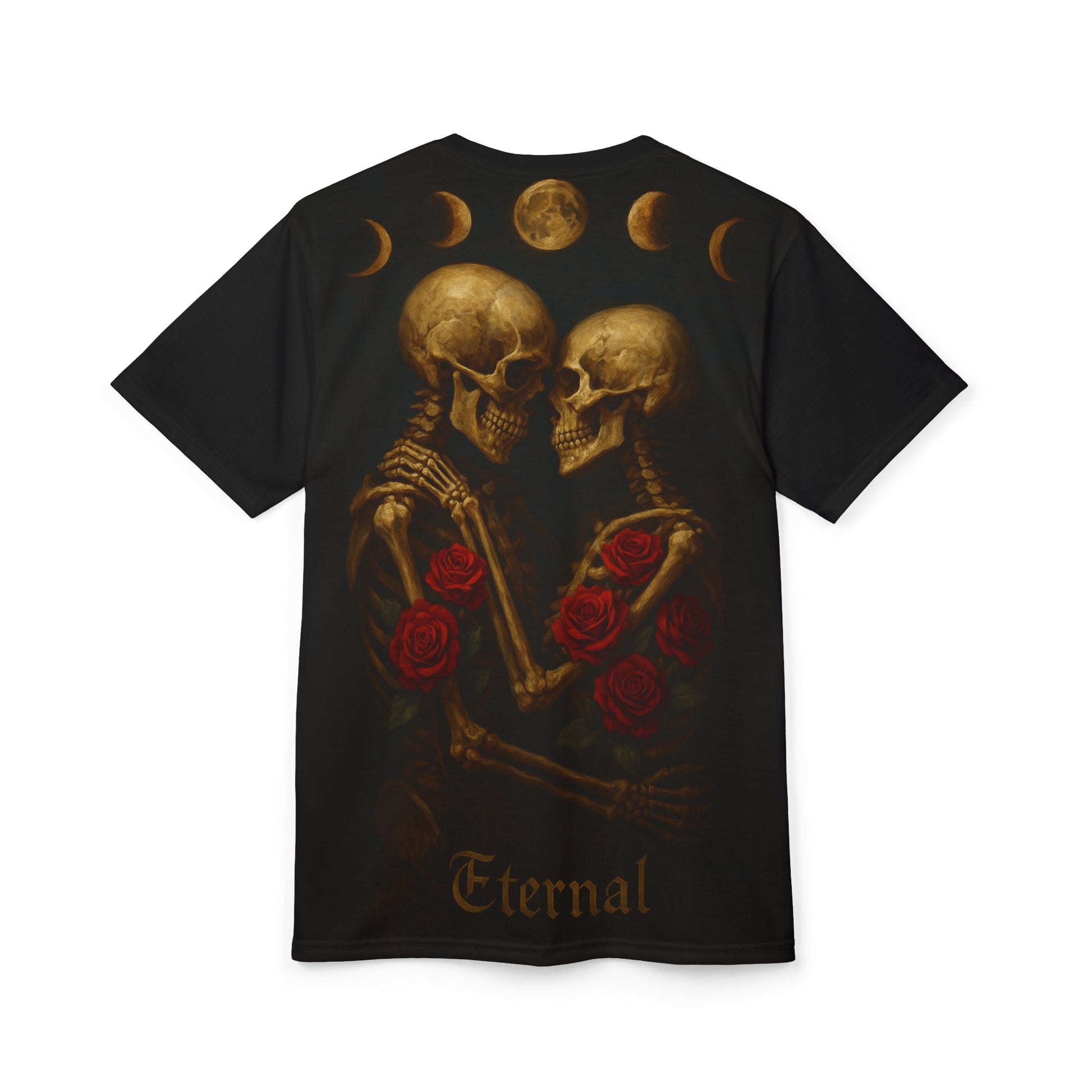 The Lovers End.  Gothic Skeleton Rose T-shirt