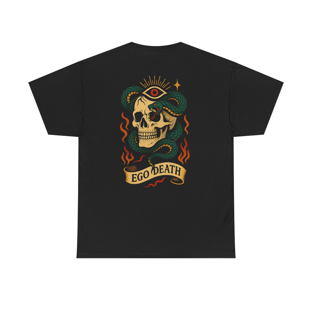 Ego Death® Unisex Cotton Tee - Edgy Graphic T-Shirt, Alternative Fashion, Gift for Him/Her, Streetwear, tattoo art inspired.